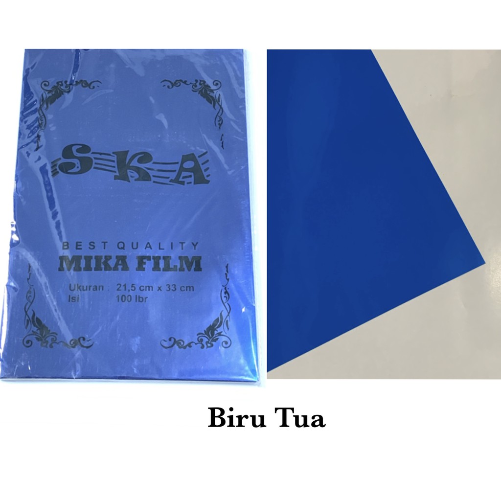 Jual Cover Mika/ Plastik Mika Jilid / Mika Film Folio Bening Warna (Pak ...