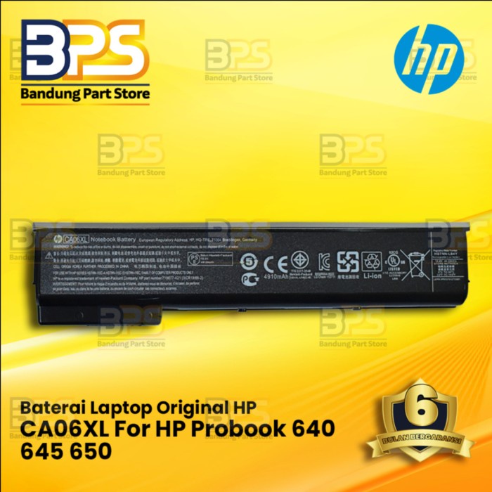 Jual Baterai Original HP Probook 640 645 650 CA06 CA06XL 55WH | Shopee ...