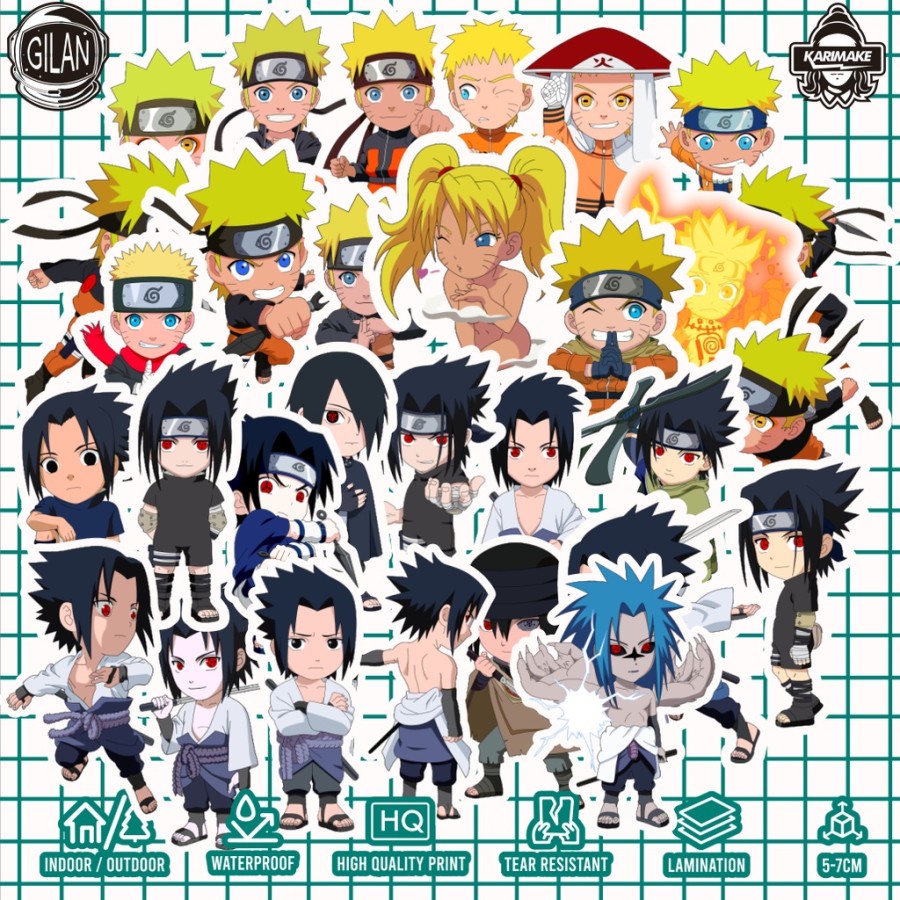 Jual Sticker Pack Anime NARUTO SASUKE Karimake - 1 | Shopee Indonesia