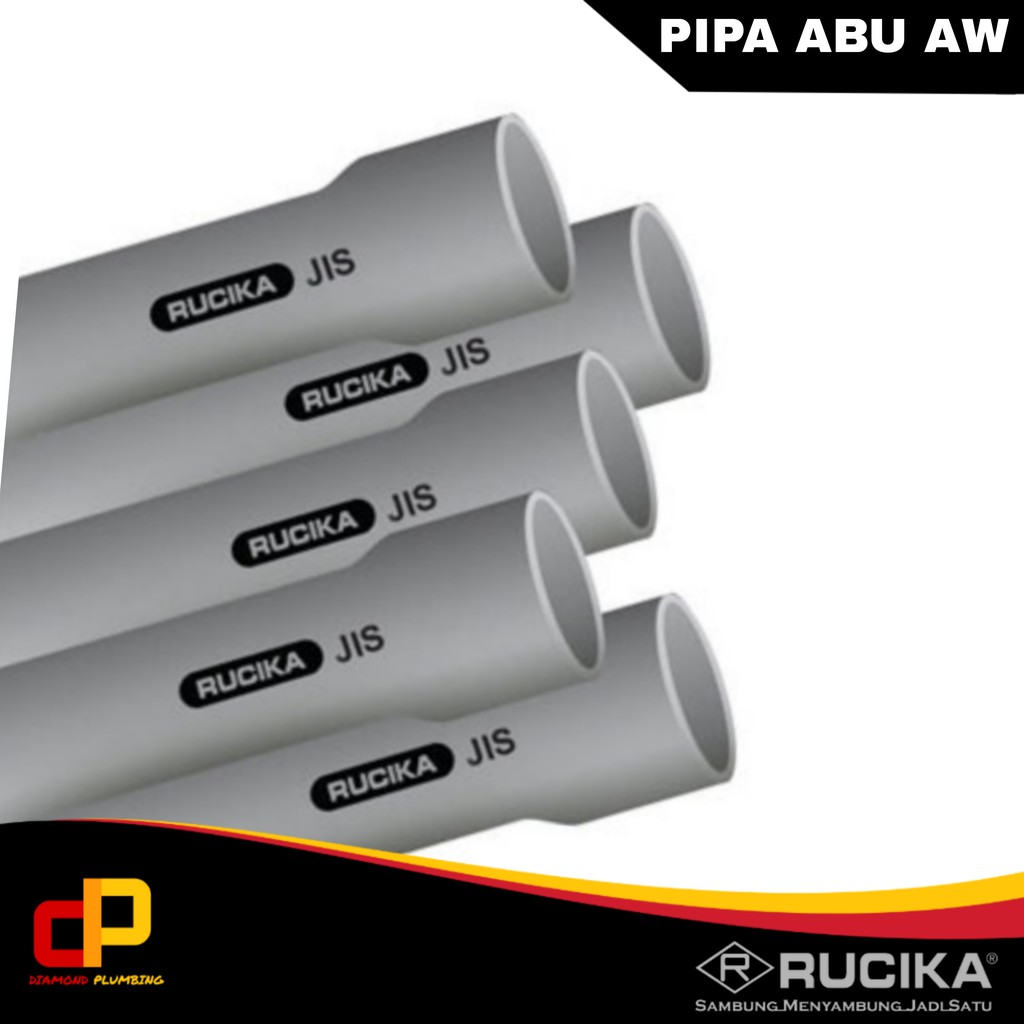 Jual Pipa PVC RUCIKA 5" inch tipe AW ABU JIS VP / Pralon AW panjang 4