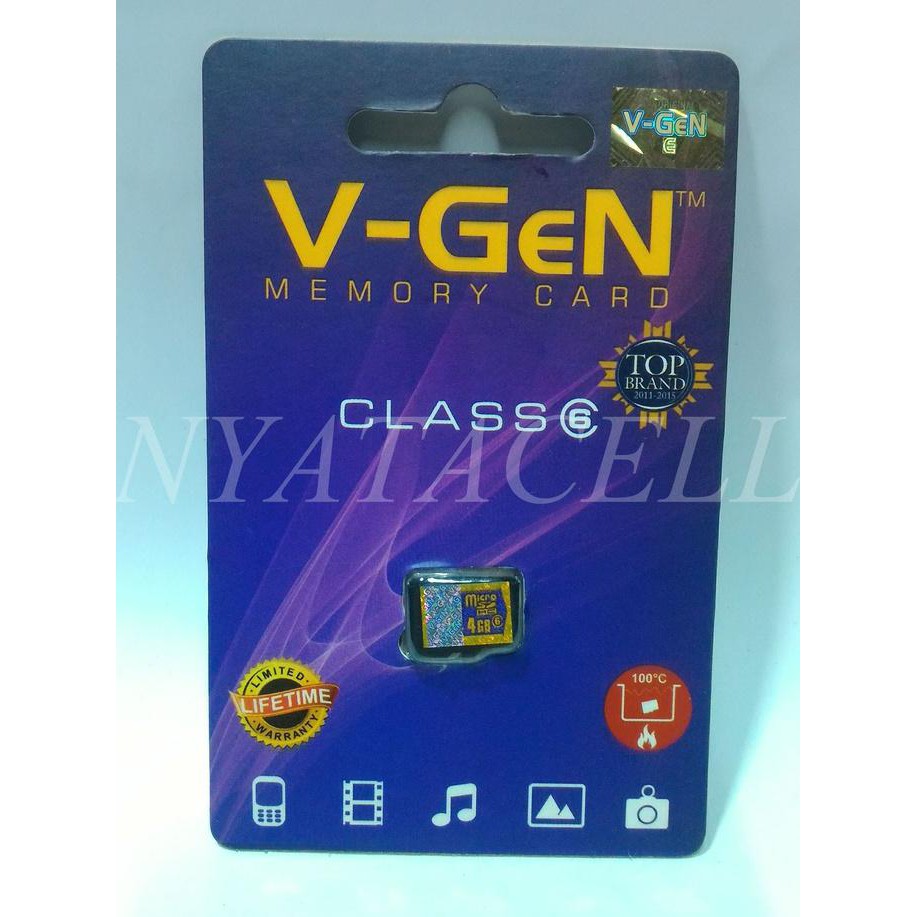 Jual Baru Grosir Memory Vgen 4Gb Class 6 / 4 Gb /Micro Sd/Card/Memori ...