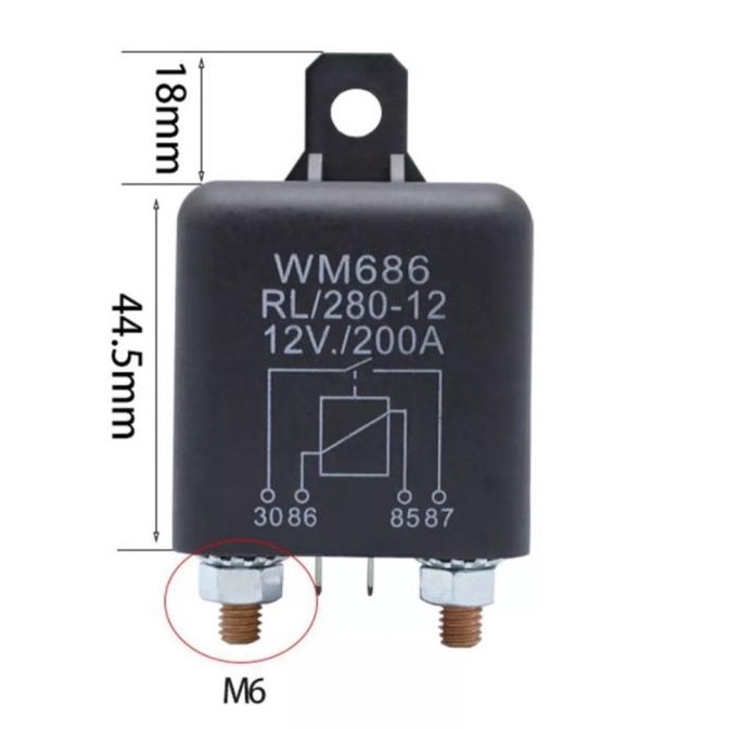 Jual Relay 200A 200 Ampere Untuk Plts Sel Surya Inverter Mobil Truk
