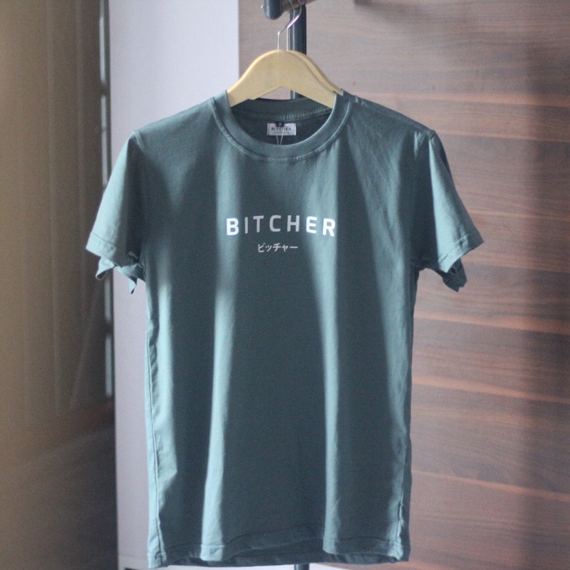 Jual MALE TEES ( BITCHER LOGO STROM) | Shopee Indonesia