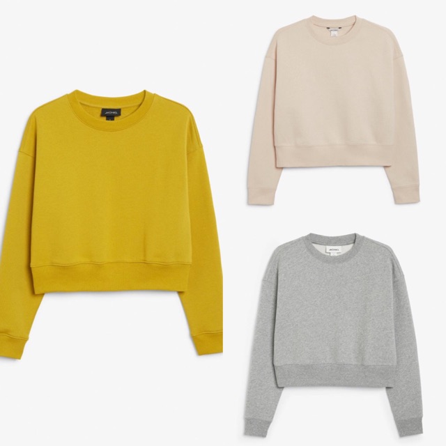 Jual Monki Crop Sweatshirt Shopee Indonesia
