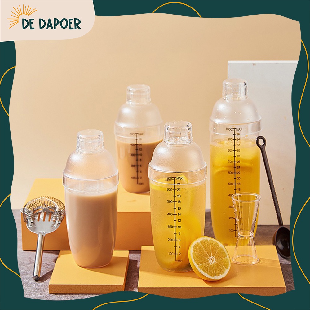 Jual Shaker Minuman Cocktail Botol Pengocok Minuman Plastik Transparan ...