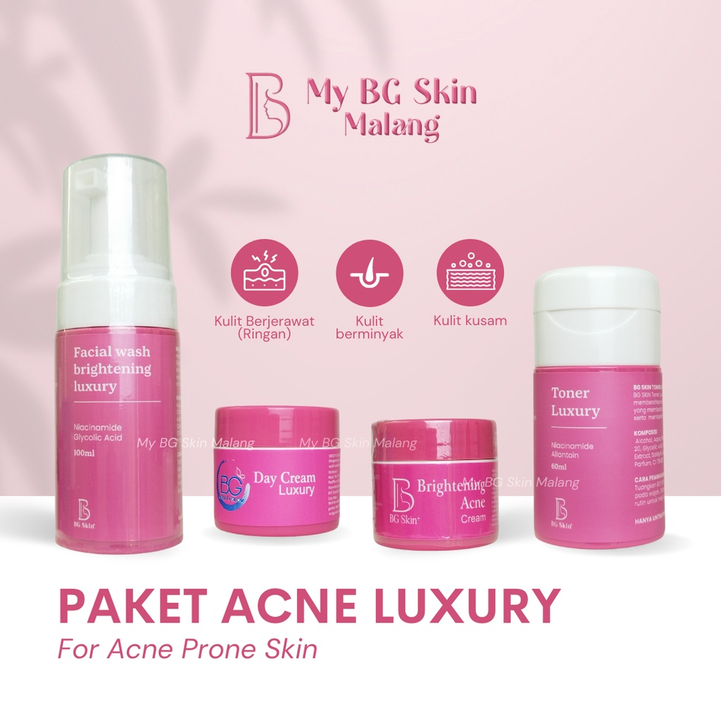 Jual BGSKIN BG Skin Acne Luxury Series Paket Perawatan Lengkap Untuk ...