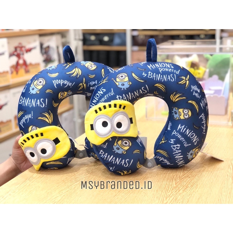 Jual MINISO U SHAPED PILLOW MINIONS COLLECTION MEMORY COTTON BANTAL LEHER PENUTUP MATA NECKPILLOW MINION NAVYYELLOW BANANAS Shopee Indonesia