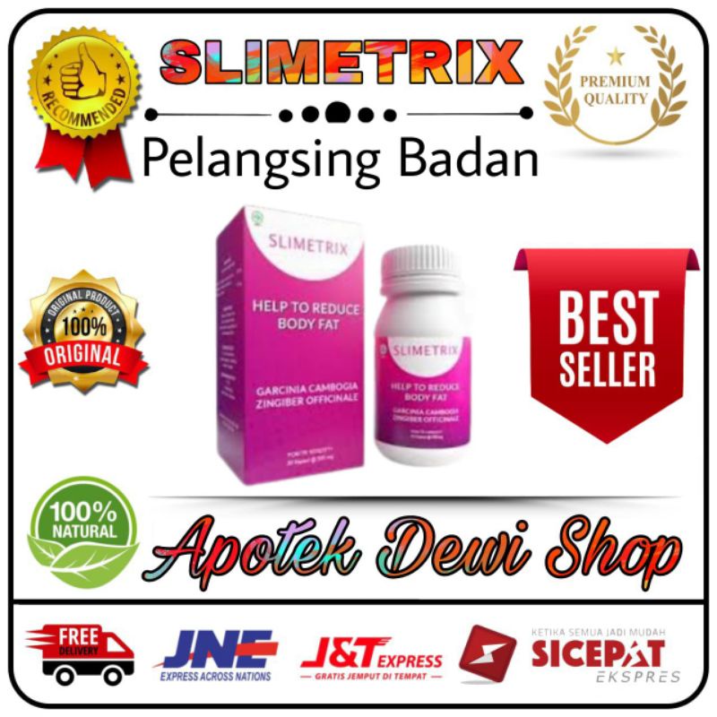 Jual Slimetrix Asli Original Obat Pelangsing Badan Isi 30 Kapsul