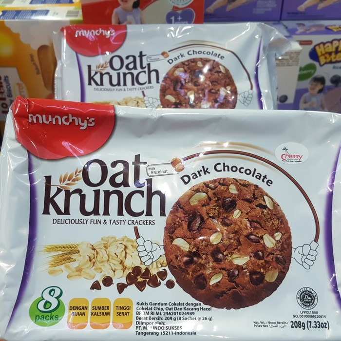 Jual MUNCHY'S OAT KRUNCH DARK CHOCOLATE 208 GR BISKUIT SNACK SEHAT ...