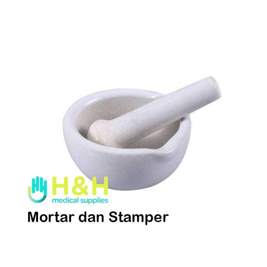 Jual Mortar dan Stamper / Pestle Lumpang Alat Penumbuk Obat / Mortar