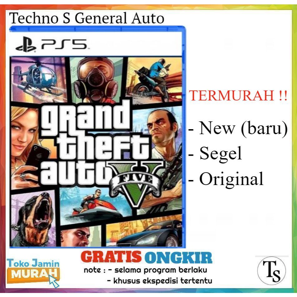 Jual PS5 GTA V / PS5 PS 5 Grand Theft Auto 5 / Kaset CD BD PS 5 gta v