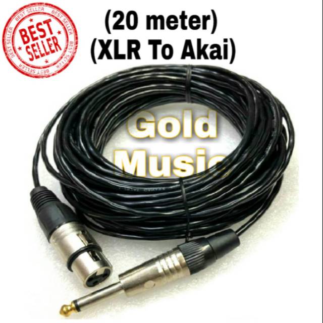 Jual Kabel Mic Canare Xlr To Akai Meter Ukuran Kecil Shopee