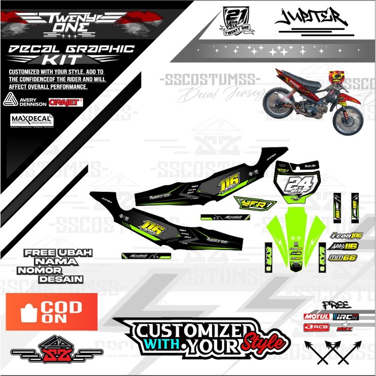 Jual Rbt decal rbt jup best sell 072⭐JUPITER VEGA NEW motor trail REVO ...