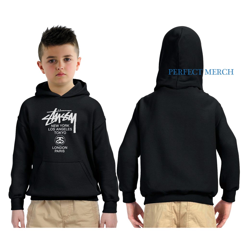 Stussy new york discount los angeles tokyo hoodie