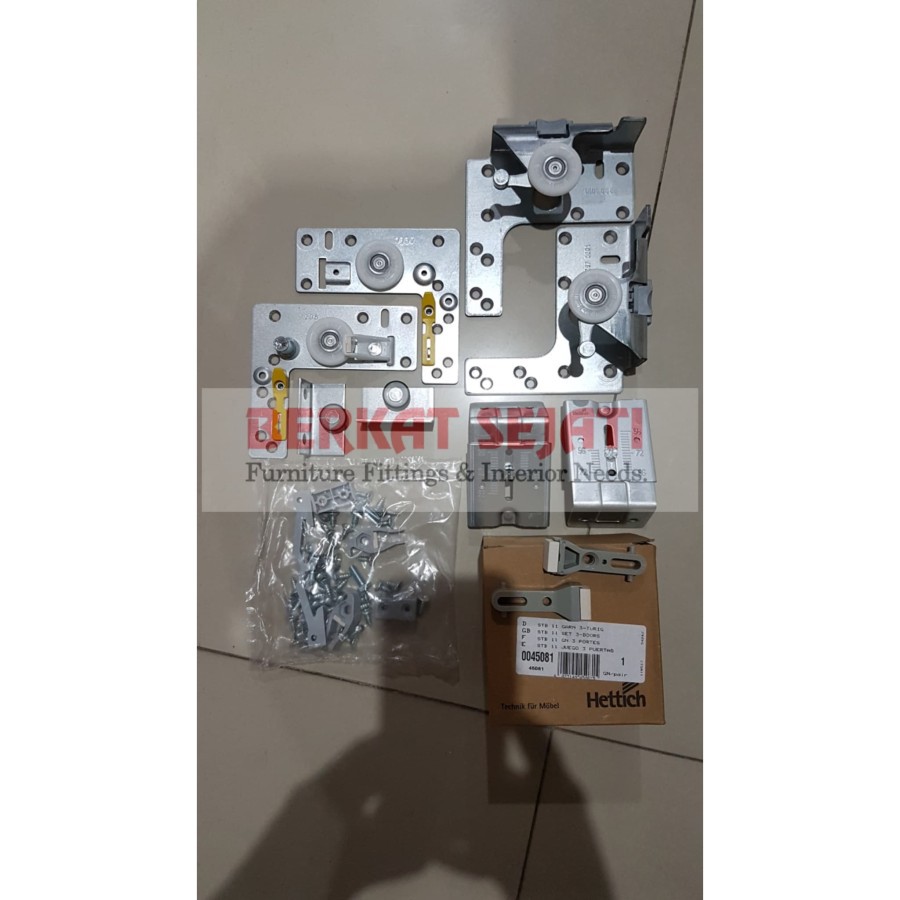 Jual RODA PINTU LEMARI SLIDING GESER HETTICH TOPLINE 22 (2 PINTU / 3 ...