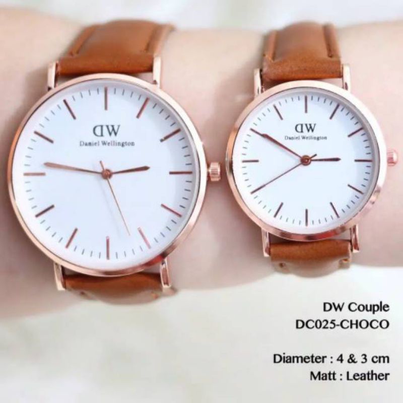 Jual (Terima Cod)Jam Tangan Couple Harga 1Pcs DM Strap Kulit (Dikirim ...