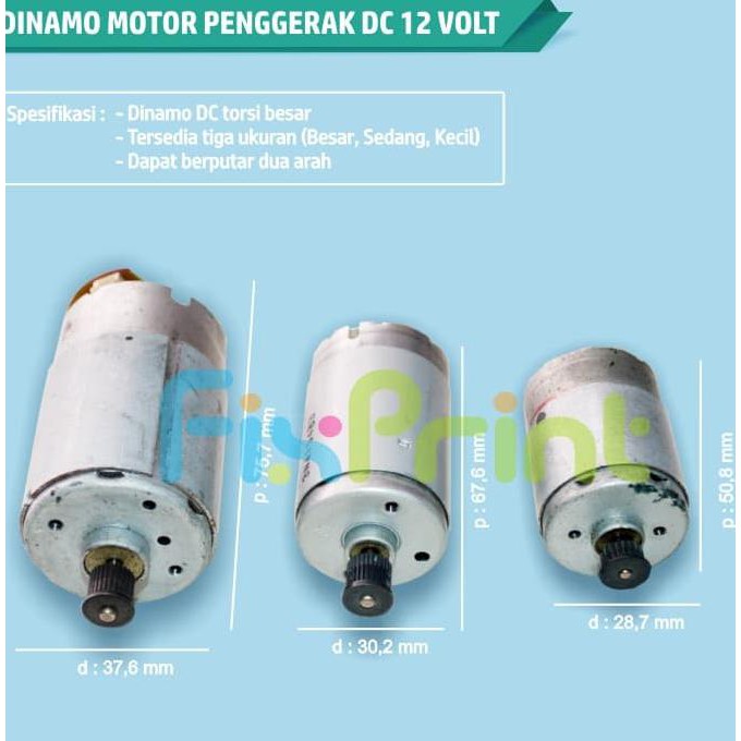 Jual DINAMO MOTOR DC 12 - 24 VOLT 12V TORSI BESAR GENERATOR MINI DRILL ...