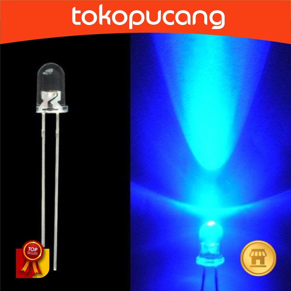 Jual LAMPU LED 5MM BIRU TRANSPARAN SUPER BRIGHT BLUE DIFFUSED | Shopee ...