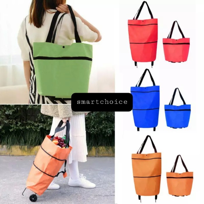 Jual Tas Belanja Troli Lipat Trolley Shopping Bag Tas Belanja Lipat Tas Lipat Serbaguna