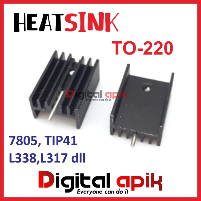 Jual HEATSINK TO220 TRANSISTOR HEAT SINK TO220 IC MOSFET 7805