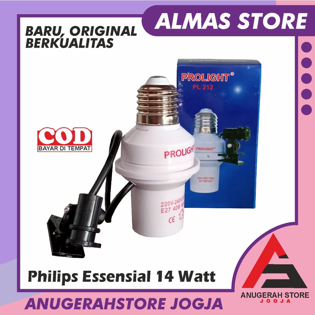 Jual Prolight Fiting Fitting Lampu Sensor Cahaya Otomatis Photosensor ...