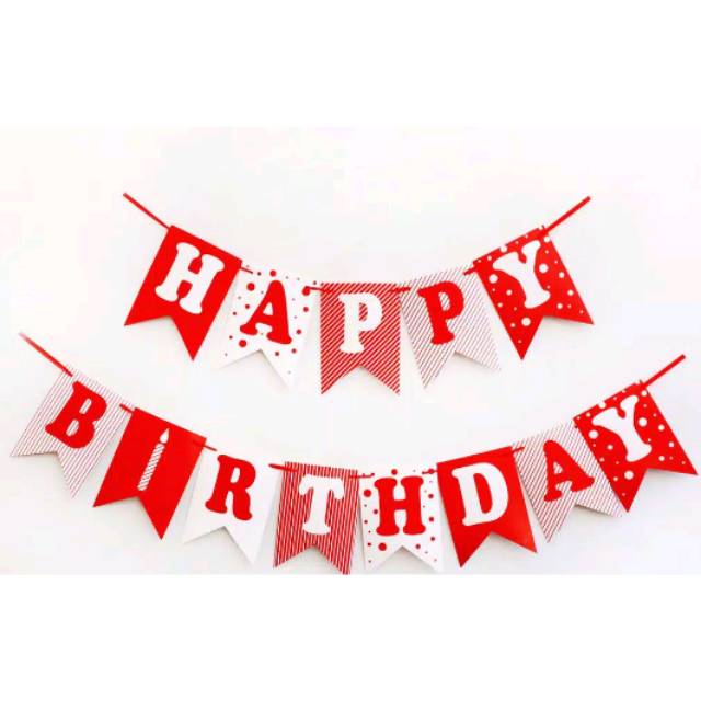 Jual Banner Happy Birthday Merah | Shopee Indonesia