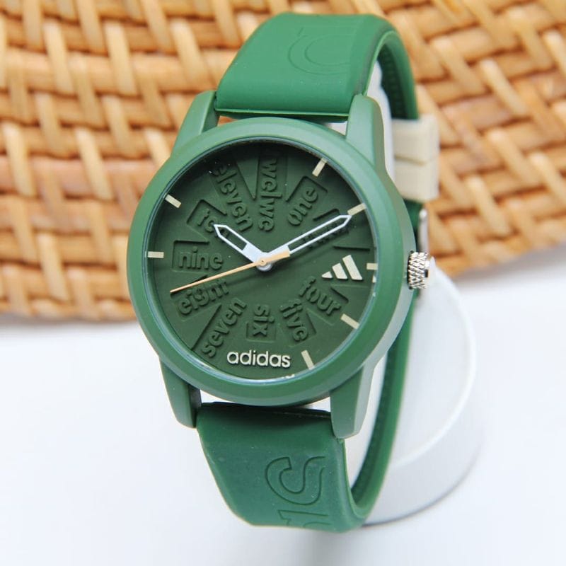 BISA COD ADIDAS Jam Tangan Murah Rubber Anti Air Body stainless Unisex Sport Analog