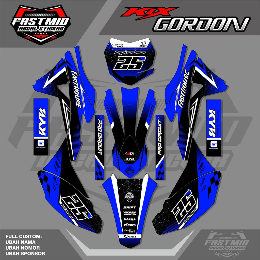 Jual Decal Klx Gordon Decal Stiker motor Klx Gordon Full Body Sticker ...