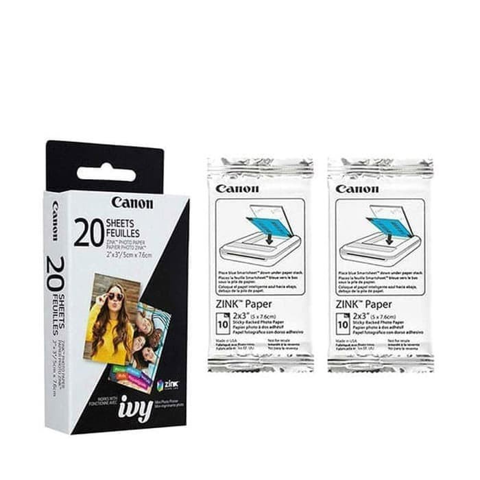 Jual Paper Canon Mini Photo Printer Pv123 Isi 20 Lembar Shopee Indonesia
