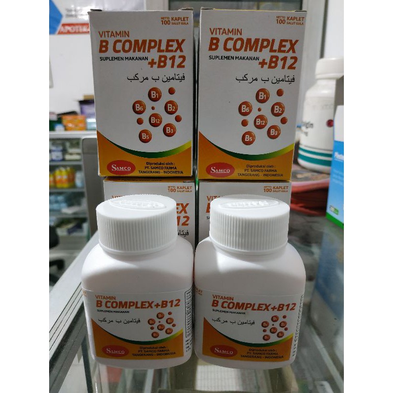 Jual Vitamin B Complex + B12 Botol Isi 100 Samco | Shopee Indonesia