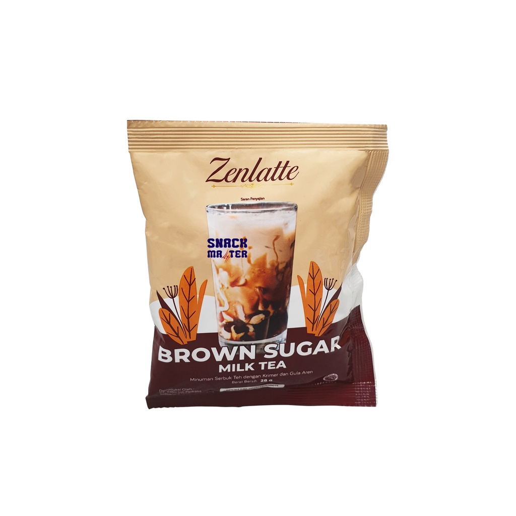 Jual Zenlatte Brown Sugar Milk Tea - Netto 28gr | Shopee Indonesia