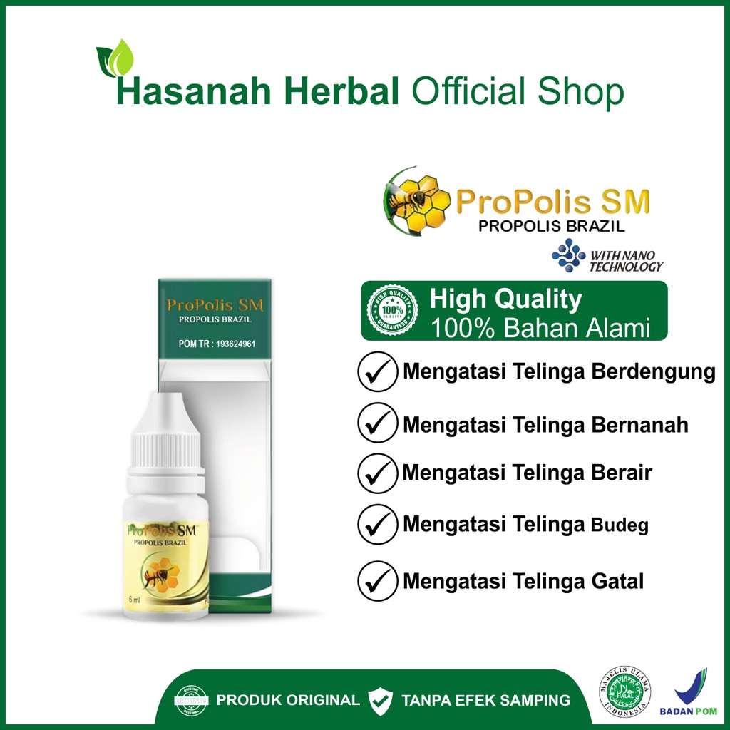 Jual Propolis Sm Obat Tetes Telinga Herbal Isi 6ml Shopee Indonesia