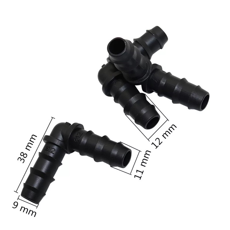 Jual Elbow Knee Nepel 12mm 12 mm DN12 8/11 Hidroponik DN12 Hose Elbow ...