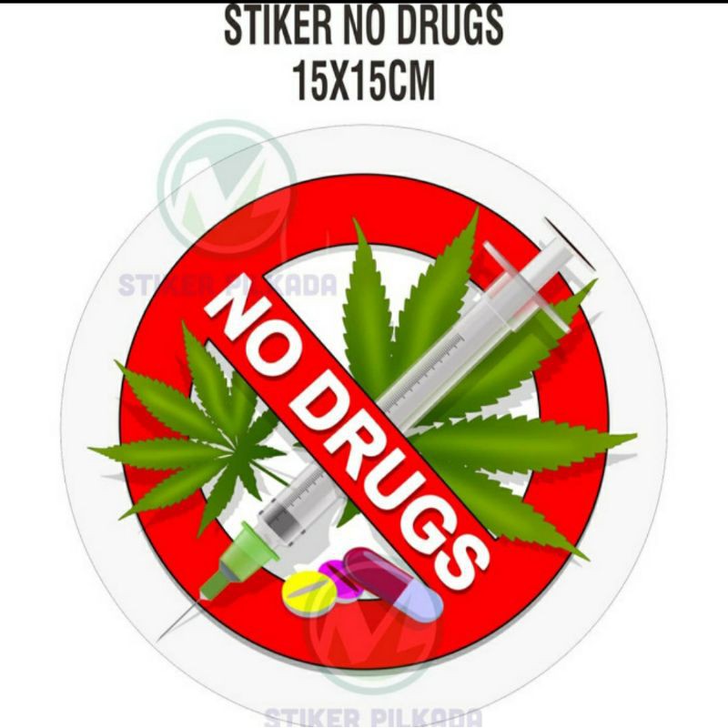 Jual STIKER VINYL NO DRUGS 15x15CM | Shopee Indonesia