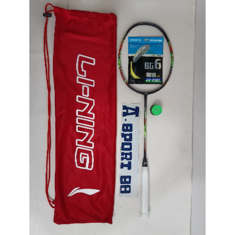Jual RAKET BADMINTON LINING WINDSTORM 76 komplit | Shopee Indonesia