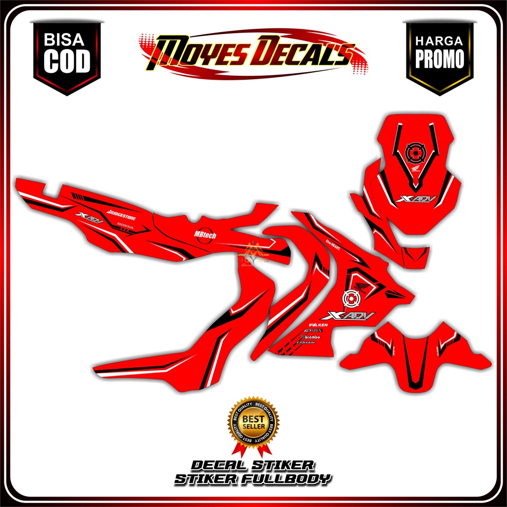 Jual Decal Full Body ADV 150 Blaser Line Rider Full Red Colors | Shopee ...