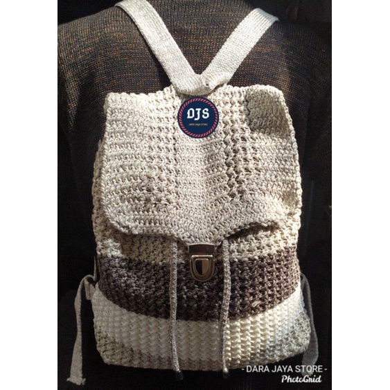 Jual Random Tas Ransel Rajut Salur Besar | Shopee Indonesia