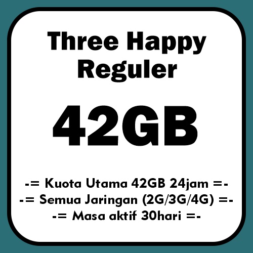 Jual Kuota Internet Murah Tri Three Happy Alwayson Aon Gb Gb Gb