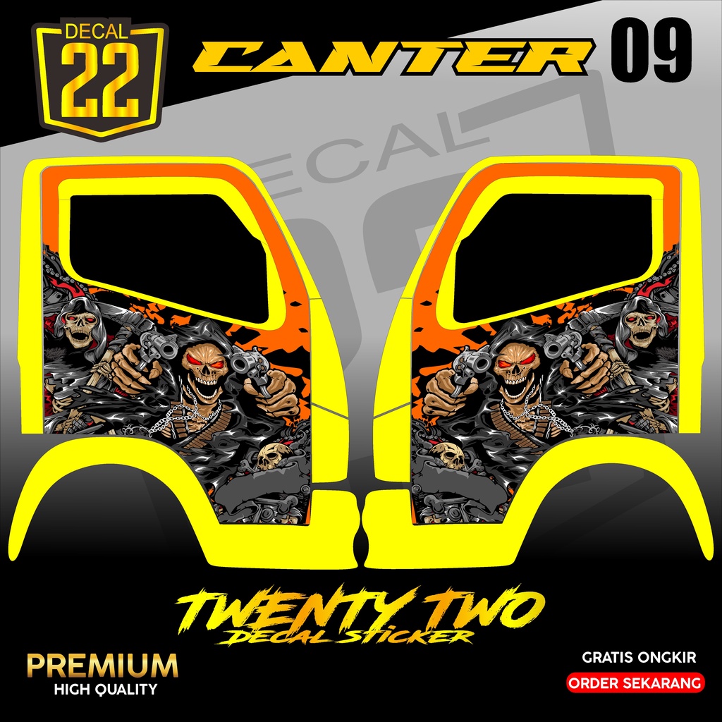 Jual STICKER DECAL TRUK CANTER FULL PINTU SAMPING /UBAH NAMA/UBAH FOTO ...