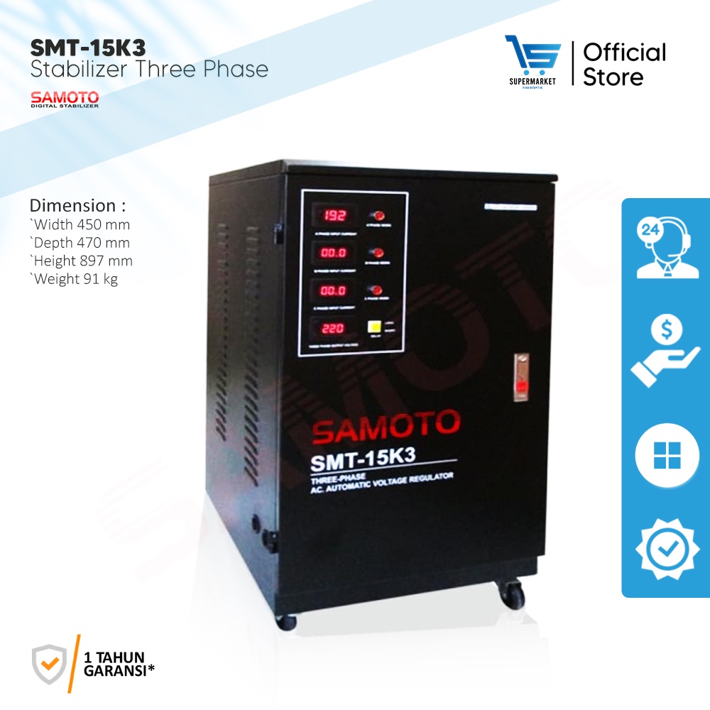 Jual Stabilizer 3 Phase 15K3 Samoto 15KVA 15000VA Stavolt Samoto ...
