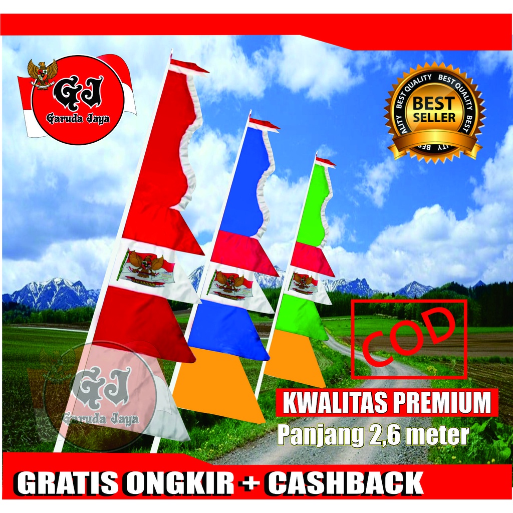 Jual Bendera Umbul Umbul Model Kuda Laut | Shopee Indonesia