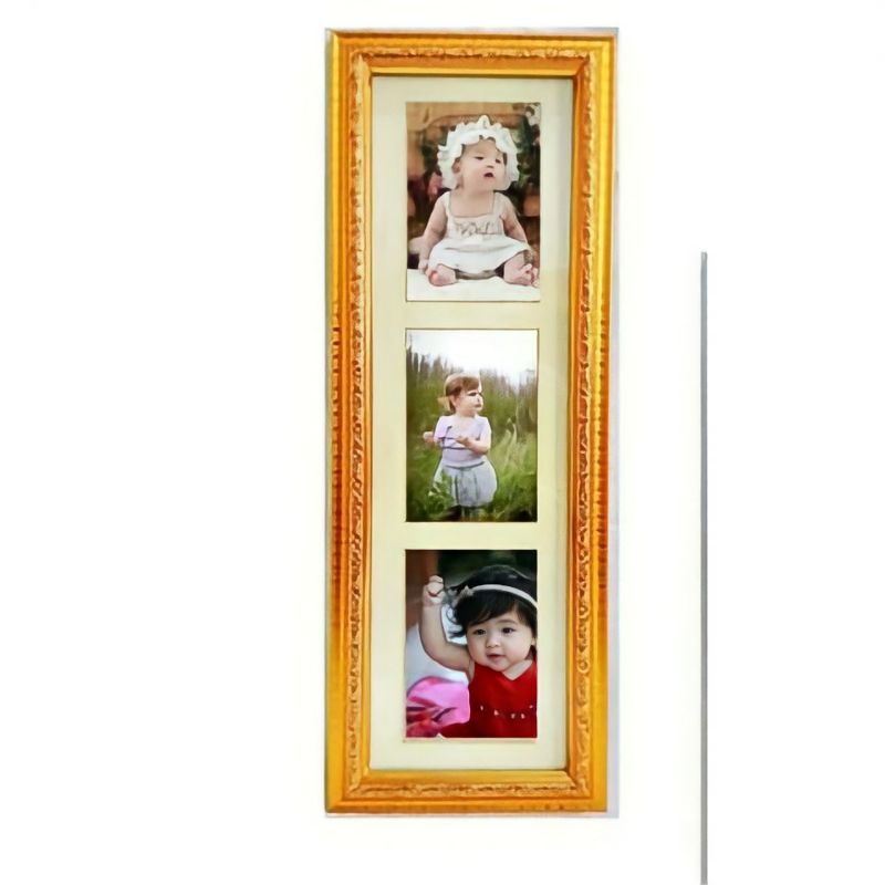 Jual Bingkai Foto susun 3, ukuran foto 4R (Warna Gold) | Shopee Indonesia