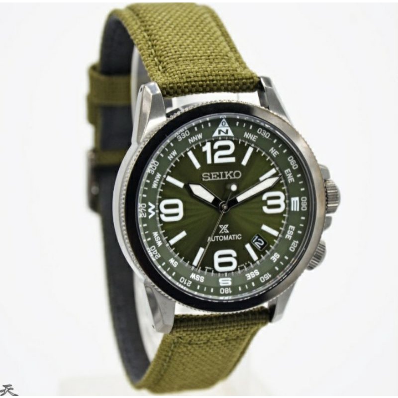 JAM TANGAN PRIA SEIKO PROSPEX SRPC33K1 AUTOMATIC SILVER GREEN ORIGINAL