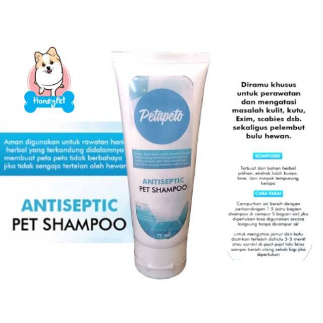 Jual Petapeto Antiseptic Pet Shampoo 75ml Shampo Scabies Shampo Jamur