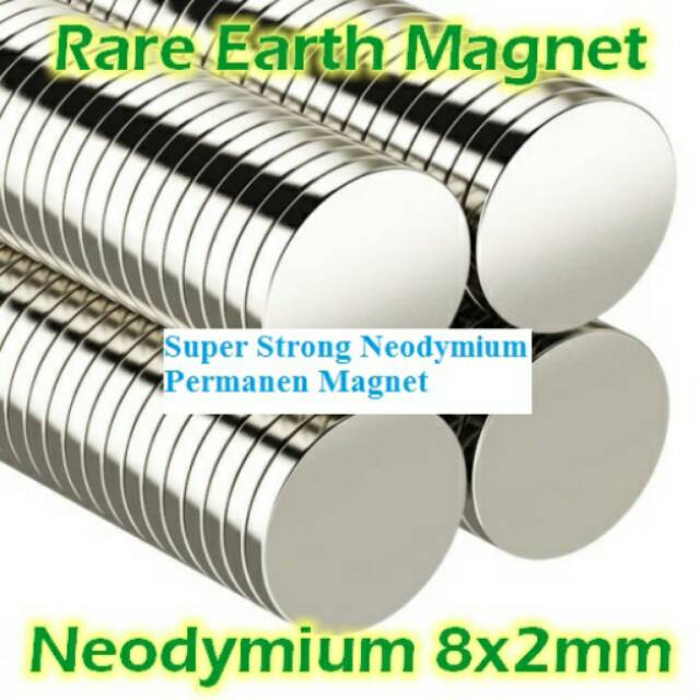Jual MAGNET NEODYMIUM SUPER KUAT UKURAN 8X2 | Shopee Indonesia