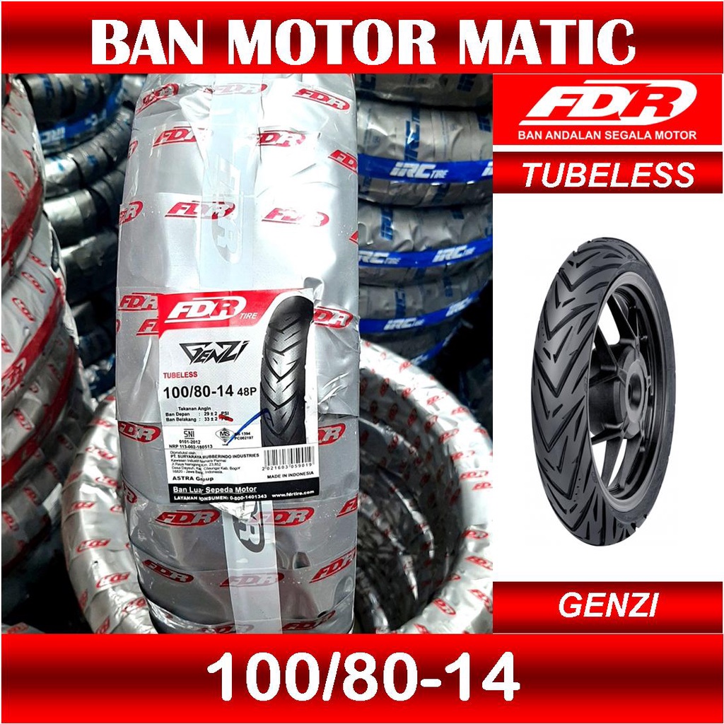 Jual Ban Tubles Fdr Genzi Ring Untuk Motor Matic Shopee