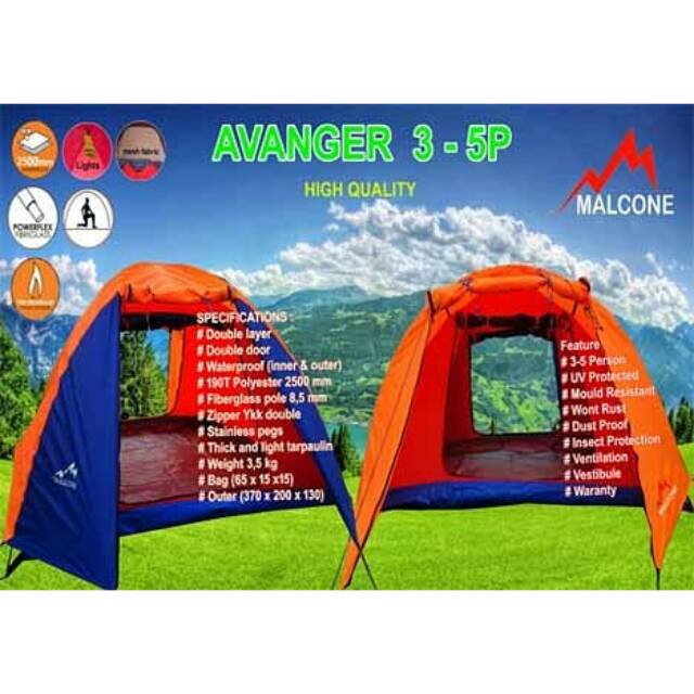 Jual Tenda Malcone Avanger Double Layer 4-5P | Shopee Indonesia