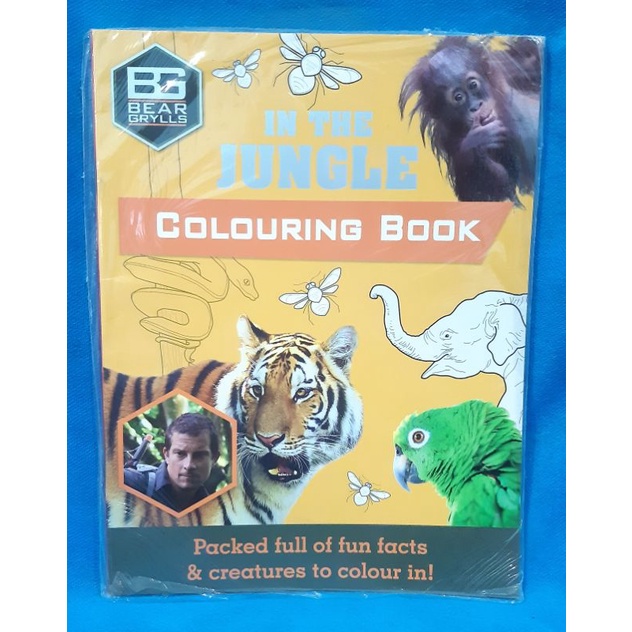 Jual Bear Grylls In The Jungle Colouring Book ( Buku Impor / Coloring