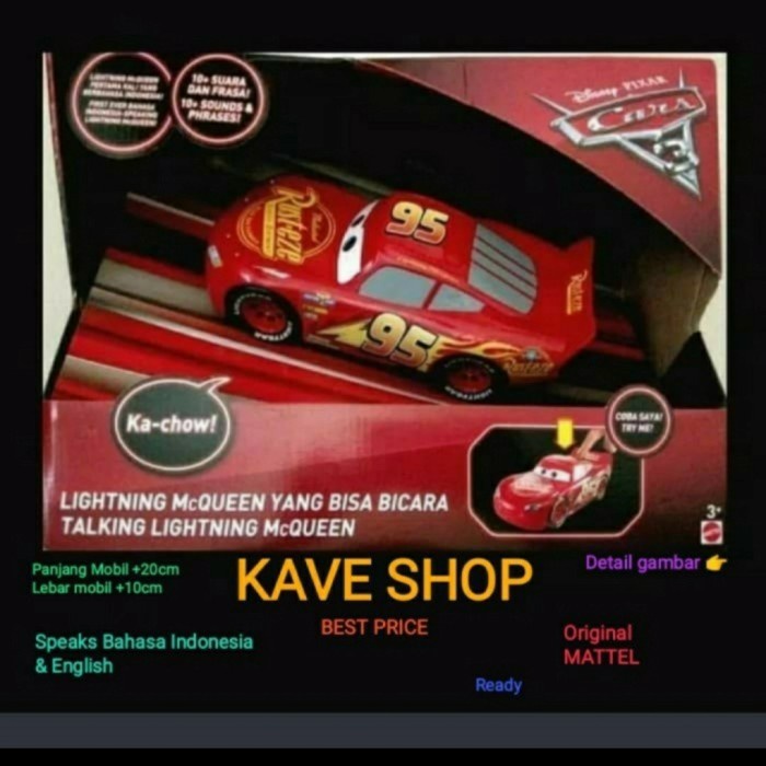 Jual mainan/ Cars Disney Pixar : Movie Moves Lightning McQueen | Shopee ...
