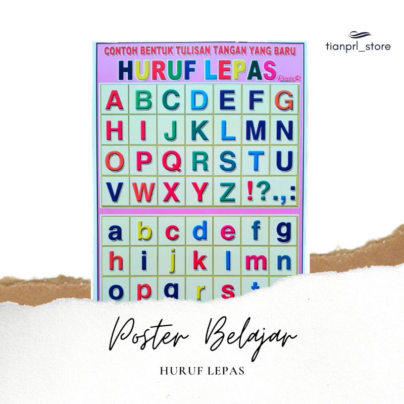 Jual POSTER BELAJAR HURUF LEPAS | Shopee Indonesia